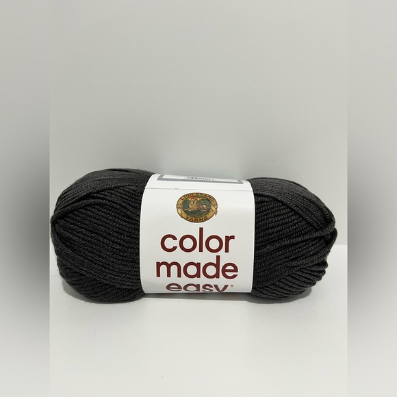 New Lion Brand Yarn Color Made Easy 7oz Coal lot of 3 Skeins discontinued color - Picture 4 of 8